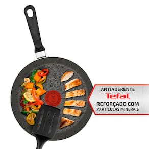 Conjunto de Panelas 7 Peças Rochedo Imusa Talent com Antiaderente Tefal - Cinza