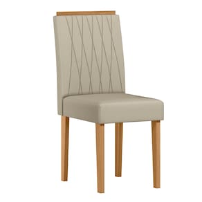 Mesa de Jantar Retangular New Ceval Amsterdam com 6 Cadeiras Estofadas e Revestidas