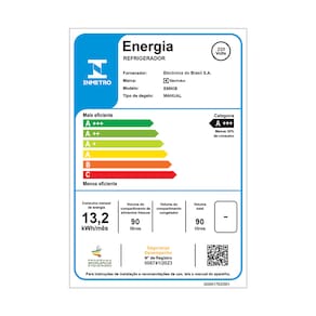 Frigobar Electrolux 90L EM90B com Controle de Temperatura – Preto