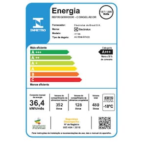 Geladeira Electrolux Frost Free Inverter 480L IT70S Efficient AutoSense Duplex Inox Look Bivolt