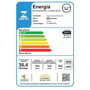 Geladeira Electrolux Frost Free Inverter 480L IT70B Efficient AutoSense Duplex Black Inox Look Bivolt