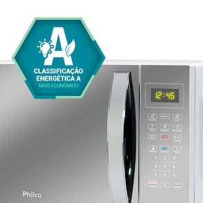 Micro-ondas Philco PMO38E 1400W com Função Manter Aquecido e Tirar Odor – Branco Espelhado