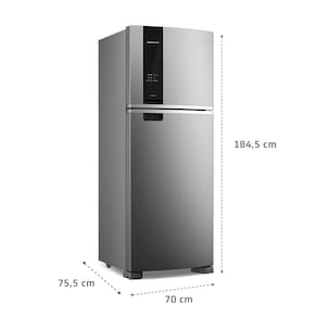 Geladeira Brastemp Duplex BRM55FK Frost Free com Painel Click Black e Turbo Freezer 463L – Inox