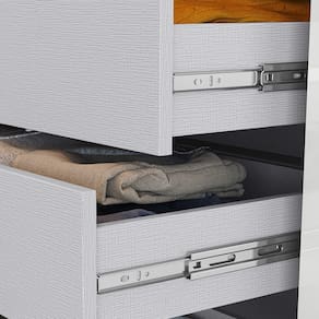 Guarda-roupa Maxel Móveis Royale com 8 Portas, 4 Gavetas, 8 Prateleiras e 2 Cabideiros - Ipê e Off White - 3