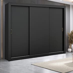 Guarda-Roupa Maxel Móveis Premium com 3 Portas de Correr, 4 Gavetas e 2 Prateleiras