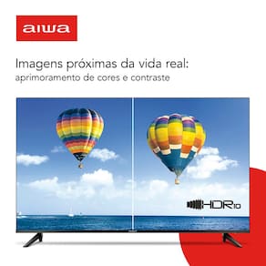 Smart TV 50" 4K Full HD AIWA 50BL02A com Android TV, Dolby Áudio, HDR10+, Wi-fi, Bluetooth, Comando de Voz, Blue Protect e Borda Ultrafina
