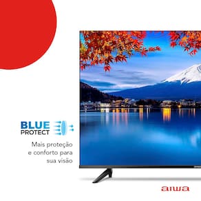 Smart TV 50" 4K Full HD AIWA 50BL02A com Android TV, Dolby Áudio, HDR10+, Wi-fi, Bluetooth, Comando de Voz, Blue Protect e Borda Ultrafina