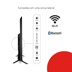 Smart TV 50" 4K Full HD AIWA 50BL02A com Android TV, Dolby Áudio, HDR10+, Wi-fi, Bluetooth, Comando de Voz, Blue Protect e Borda Ultrafina
