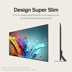 Smart TV LG 65" QNED 4K 65QNED85T com processador a8 AI 4K Ger6, Wi-Fi, Bluetooth, WebOS, 120Hz, ThinQ AI e Multi View