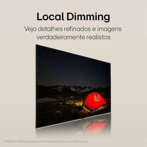 Smart TV LG 65" QNED 4K 65QNED85T com processador a8 AI 4K Ger6, Wi-Fi, Bluetooth, WebOS, 120Hz, ThinQ AI e Multi View