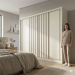 Guarda-Roupa Europa Mademarques Córdoba, 2 portas de correr, 4 gavetas e 15 prateleiras – 226 cm de Largura