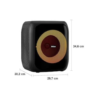 Caixa de Som Amplificada Philco Flash Light PCX4800, Bluetooth, Rádio FM, Entrada USB e Bateria interna - 380W RMS