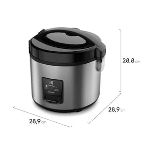 Panela Elétrica de Arroz Electrolux Efficient ERC20 por Rita Lobo com Trava de Segurança 3,5L – Inox e Preta