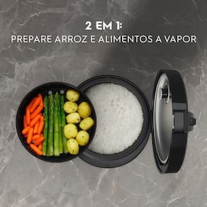 Panela Elétrica de Arroz Electrolux Efficient ERC20 por Rita Lobo com Trava de Segurança 3,5L – Inox e Preta