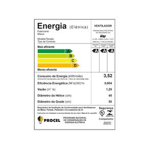 Ventilador de Mesa/Parede Wap Flow Turbo com 8 pás e 3 velocidades 180W - Preto e Cinza