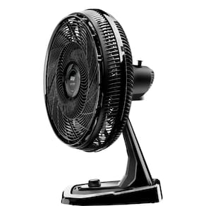 Ventilador de Mesa/Parede Wap Flow Turbo com 8 pás e 3 velocidades 180W - Preto e Cinza