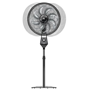 Ventilador de Coluna Wap Flow Turbo com 8 pás, 3 velocidades e 180W – Preto e Cinza