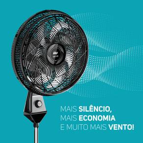 Ventilador de Coluna Wap Flow Turbo com 8 pás, 3 velocidades e 180W – Preto e Cinza
