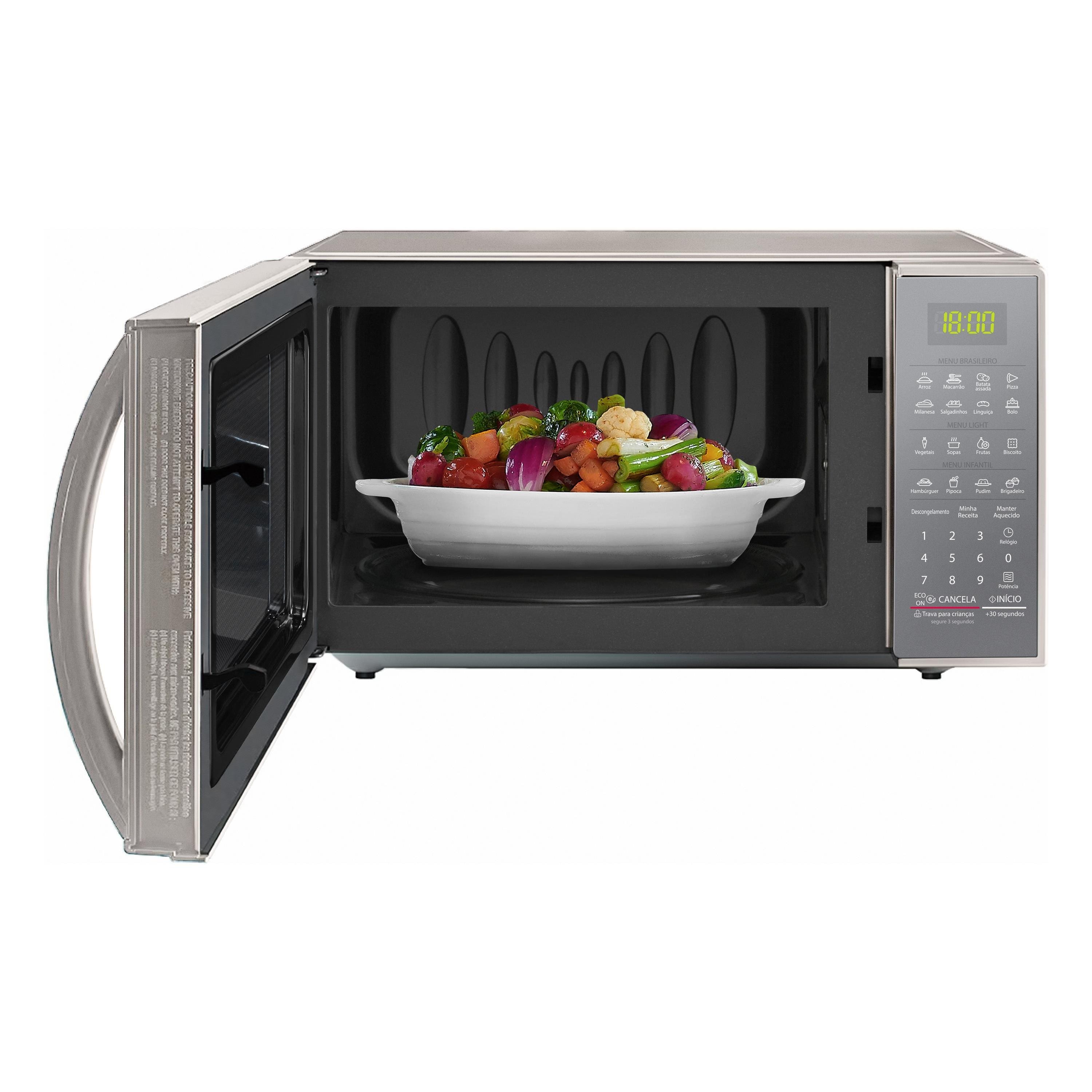 Forno Micro-ondas LG MS3043BR com Função Manter Aquecido e Limpa Fácil - Prata - 110V - 1