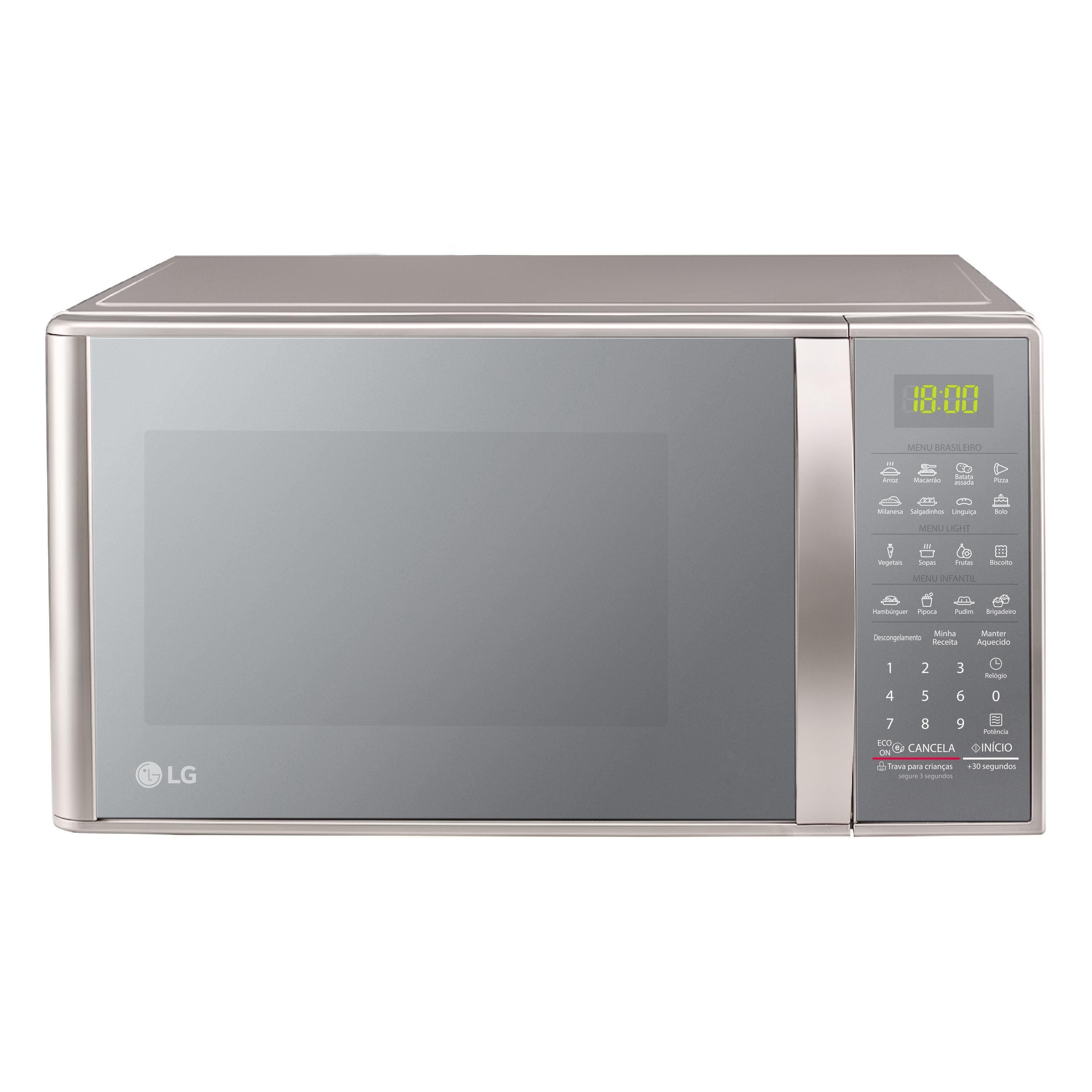 Forno Micro-ondas LG MS3043BR com Função Manter Aquecido e Limpa Fácil - Prata - 220V