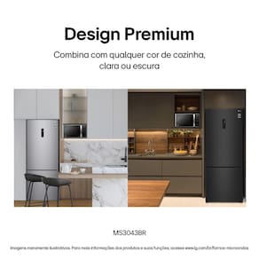Forno Micro-ondas LG MS3043BR com Função Manter Aquecido e Limpa Fácil - Prata