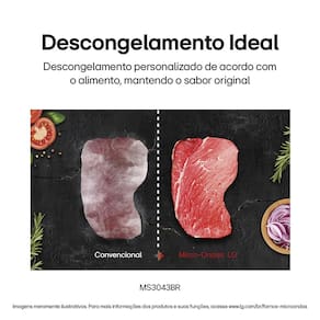 Forno Micro-ondas LG MS3043BR com Função Manter Aquecido e Limpa Fácil - Prata