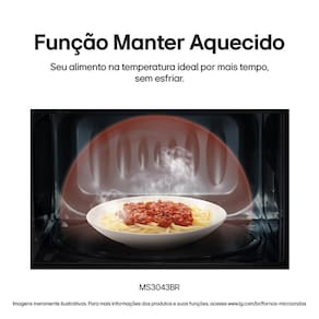 Forno Micro-ondas LG MS3043BR com Função Manter Aquecido e Limpa Fácil - Prata