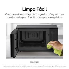 Forno Micro-ondas LG MS3094NRA com visual NeoChef e Limpa Fácil – Espelhado