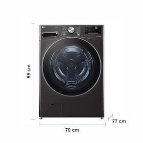Lava e Seca LG 18Kg/10Kg com Inteligência Artificial AI DD™ e Wi-Fi WD18BV2S6B – Black Inox