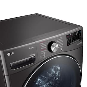 Lava e Seca LG 18Kg/10Kg com Inteligência Artificial AI DD™ e Wi-Fi WD18BV2S6B – Black Inox