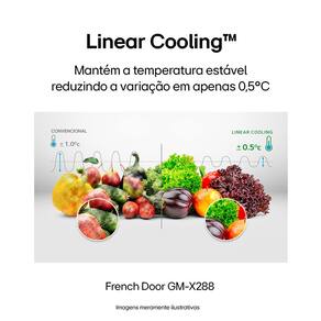 Geladeira Smart LG Inverter French Door GM-X288NQX com compressor Smart Inverter e conectividade ThinQ Black Inox - 660L