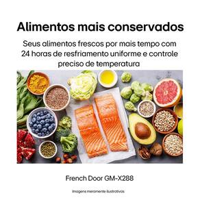 Geladeira Smart LG Inverter French Door GM-X288NQX com compressor Smart Inverter e conectividade ThinQ Black Inox - 660L