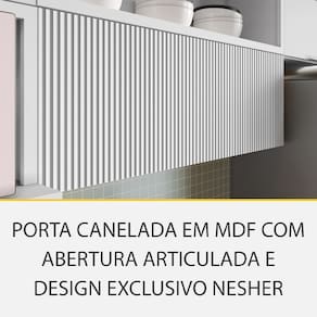 Cozinha Compacta Nesher Marquesa com 4 Portas, 4 Gavetas e 3 Prateleiras – 200 cm de Largura