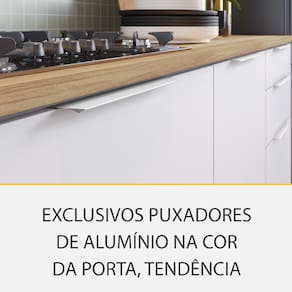 Cozinha Compacta Nesher Marquesa com 4 Portas, 4 Gavetas e 3 Prateleiras – 200 cm de Largura