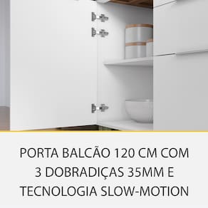 Cozinha Compacta Nesher Marquesa com 4 Portas, 4 Gavetas e 3 Prateleiras – 200 cm de Largura