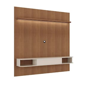 Painel Belluno Artely para TV de até 75 Polegadas com 1 Prateleira e 2 Nichos - PAINEL ARTELY BELLUNO COR CINAMOMO C/OFF WHITE - 1