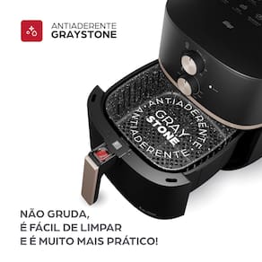 Fritadeira Elétrica Sem Óleo Air Fryer WAP Grand Family 5,2 litros – Preto
