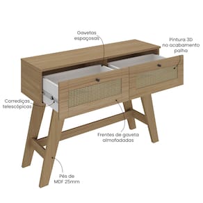 Aparador Artely Trama com 2 gavetas – 110cm de largura