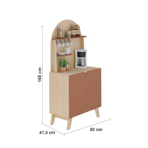 Cantinho do Café Artely Viena com 2 portas e 3 prateleiras – 80cm de largura