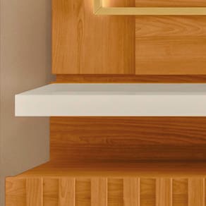 Bancada Suspensa Madetec Gaia com 216 cm de Largura, Ideal para TV de Até 65" Cinamomo/Off White - 2