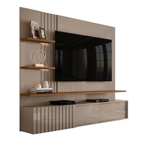 Bancada Suspensa Madetec Atena com 200cm de Largura, Ideal para TV de até 65" - Fendi/Naturale - 3