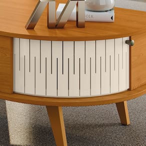 Mesa de Centro Madetec Indianápolis - Cinamomo/Off White - 2