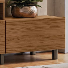 Estante Home Theater Madetec Le Mans Ideal para TVs de até 70 Polegadas - 242,5cm de largura - Fendi e Naturale - 2