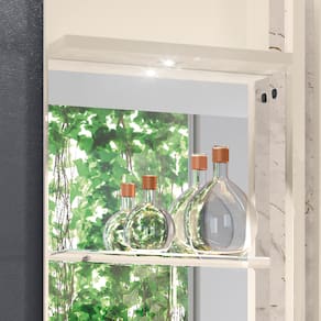 Estante Home Theater Madetec Frizz Plus com Pés, Ideal para TVs de até 60 Polegadas - 200cm de largura - Calacata e Off White - 3