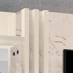 Estante Home Theater Madetec Frizz Plus para TV de até 60" - Calacata/Off White - 2