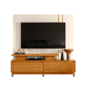 Estante Home Theater Madetec New Apolo para TV de até 75” - Cinamomo/Off White - 1