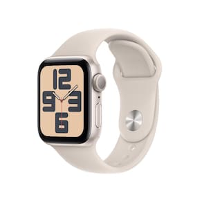 Apple Watch SE GPS, Caixa Estelar de Alumínio – 40 mm e Pulseira Esportiva Estelar – M/G
