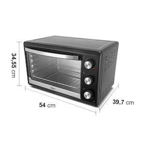 Forno Elétrico Philco PFE44P 44L com Botão Timer de 60 minutos e Dupla resistência – Preto