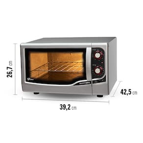 Forno Elétrico Fischer Goumert Grill 44L com Botão Timer de até 120 minutos com Aviso Sonoro – Prata