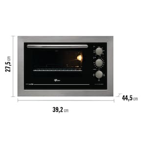 Forno de Embutir Elétrico Fischer Fit Line com Grill, Timer de até 120 minutos e Aviso Sonoro Inox – 48 litros
